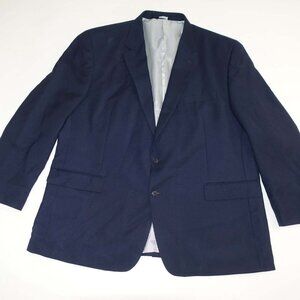 Croft & Barrow Men's Blazer Size 50 Regular Navy Blue Suit Coat Sports Jacket